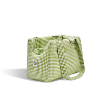 Pistachio green Vichy cotton bag