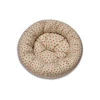 Cuccia Tonda Cotone Panama Little Love Heart Red