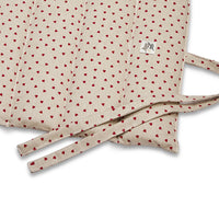 Trapuntina Arrotolabile Cotone Panama Little Love Heart Red