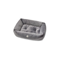 Dark gray velvet sofa