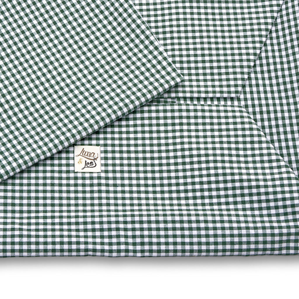 Dark green Vichy cotton cover