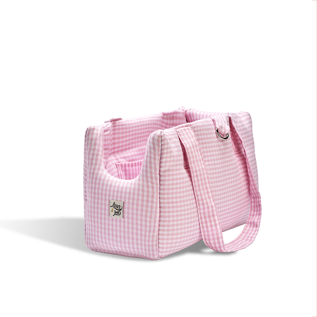 Trasportino Cotone Vichy Rosa