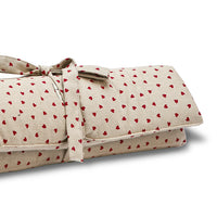 Trapuntina Arrotolabile Cotone Panama Little Love Heart Red