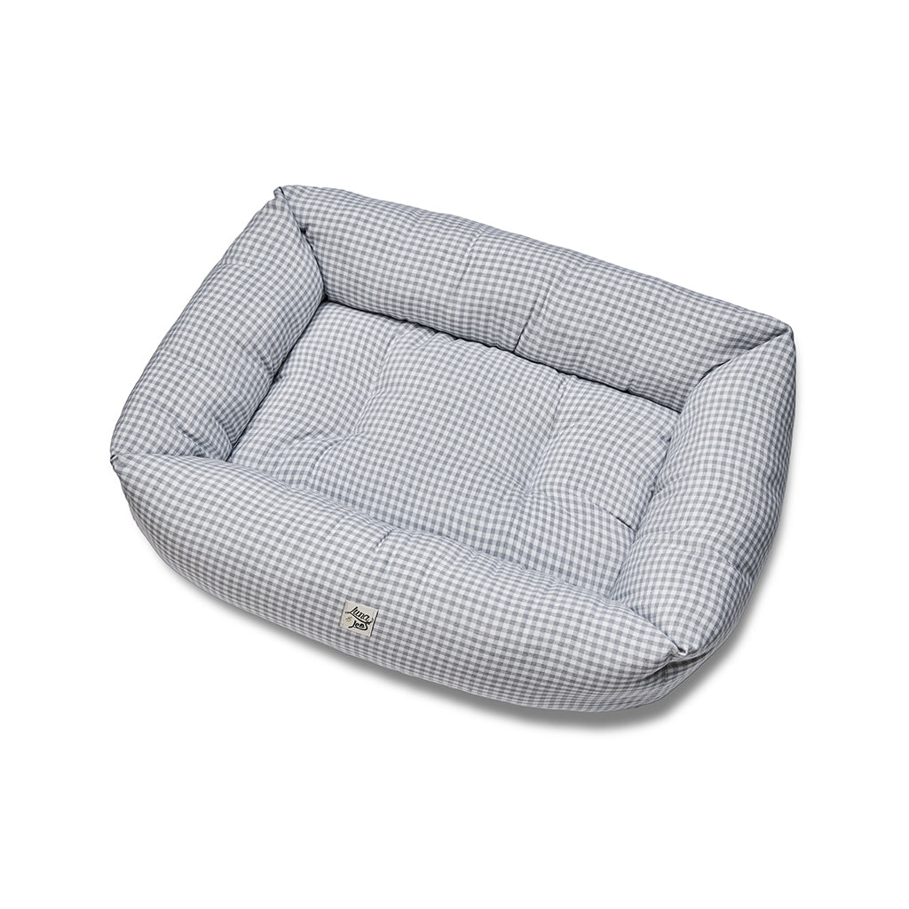 Light gray Vichy cotton sofa
