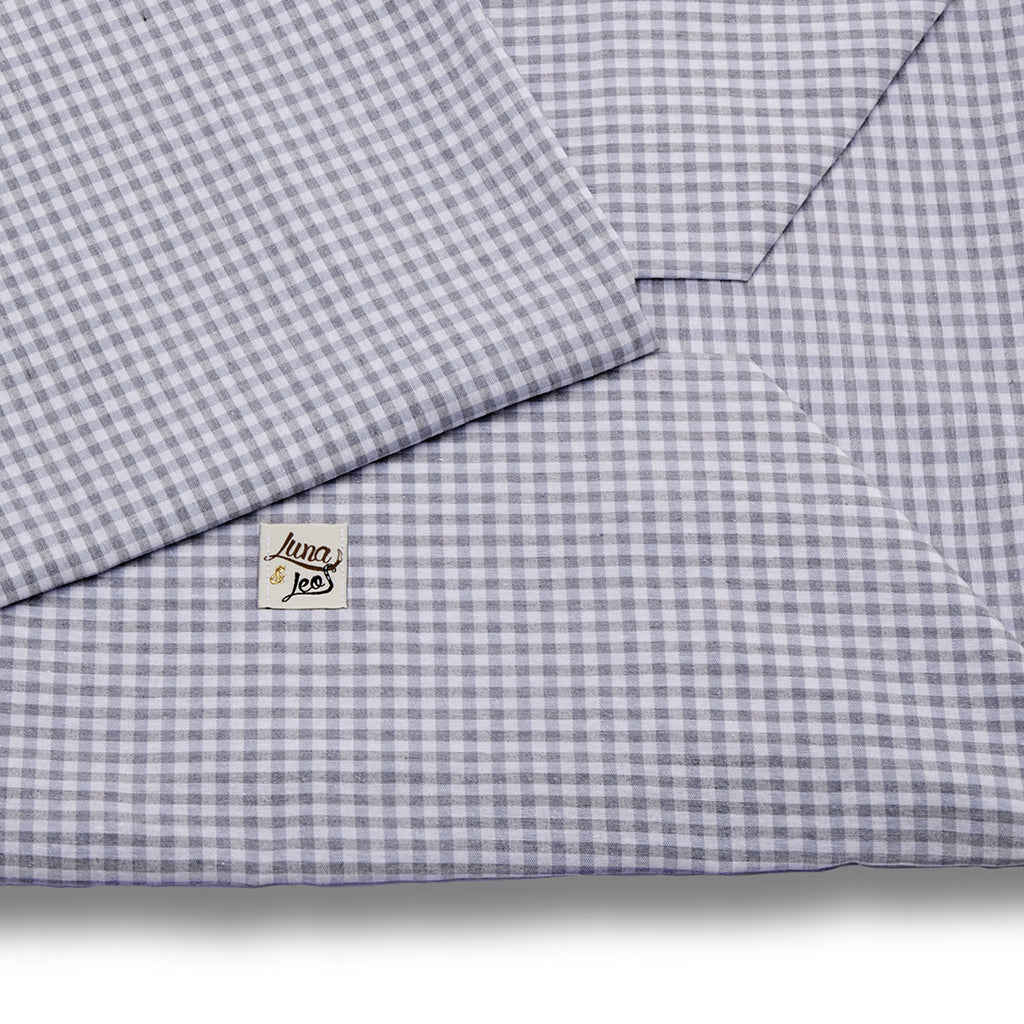 Light gray vichy cotton cover
