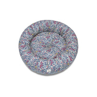 Tonda cotton baked panama Lovely flower blue flower