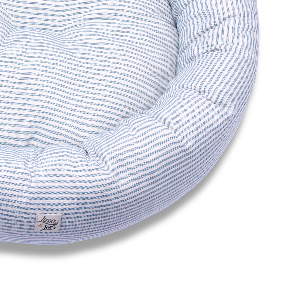 Tonda cotton biker blue stripes