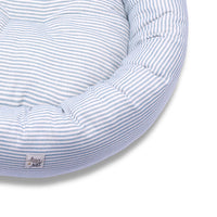 Cuccia Tonda Cotone Righe Azzurre