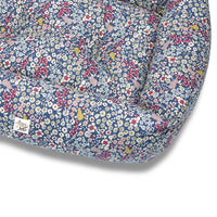 Divanetto Cotone Panama Lovely Flower Blu
