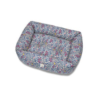 Divanetto Cotone Panama Lovely Flower Blu