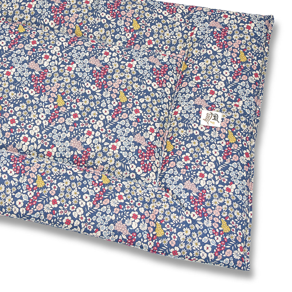 Quiline Panma Cotton Panama Lovely Flower Blue Flower