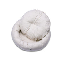 Cuccia Tonda Cotone Righe Beige