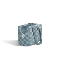 Borsa Velluto a Coste Celeste