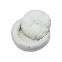 Cuccia Tonda Cotone Righe Azzurro Chiaro