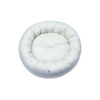 Cuccia Tonda Cotone Righe Azzurro Chiaro