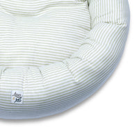 Cuccia Tonda Cotone Righe Azzurro Chiaro