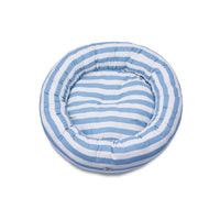 Cuccia Tonda Cotone Premium Righe Larghe Azzurro