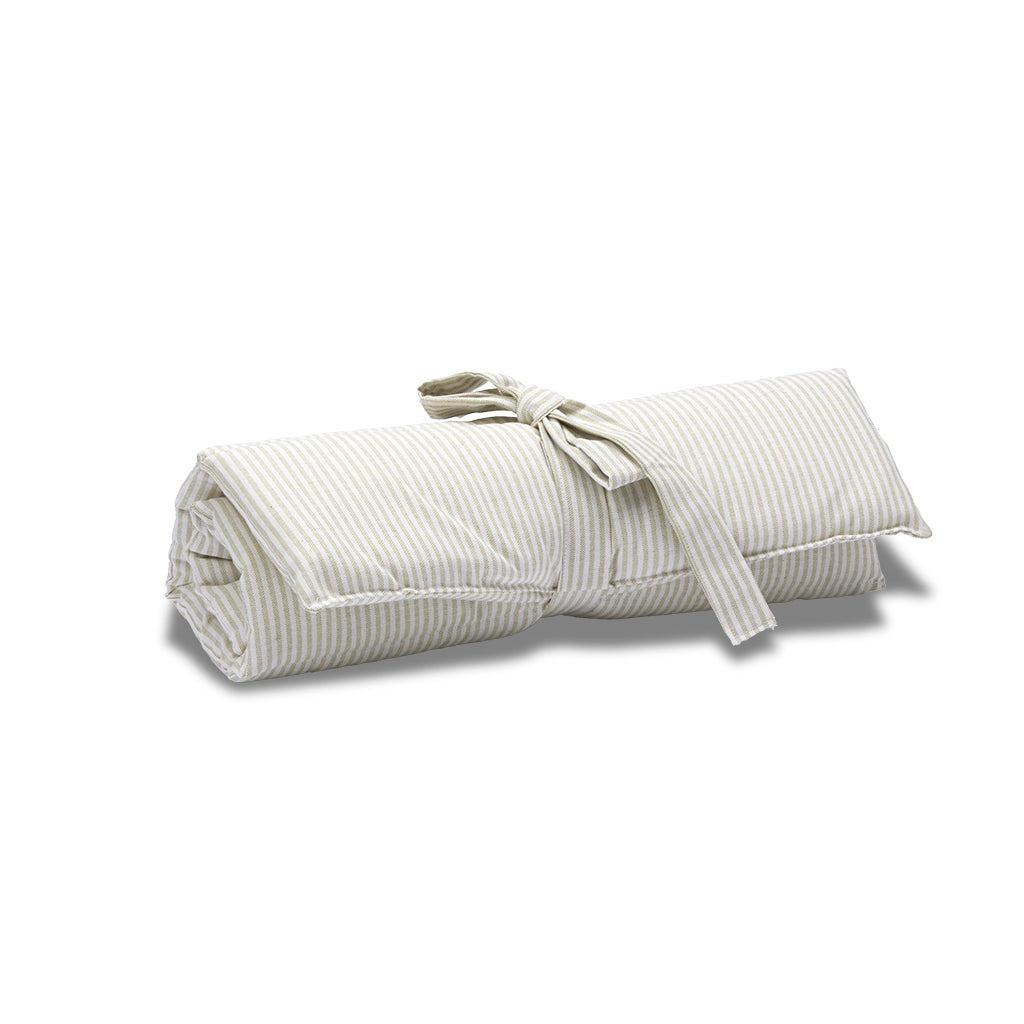 Strait green cotton rolling quilt