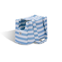 Borsa Cotone Premium Righe Larghe Azzurro