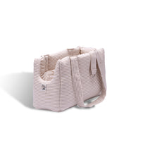 Borsa Cotone Urban Righe Beige