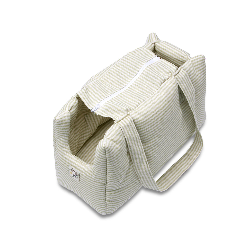 Borsa Cotone Urban Righe Verde Chiaro