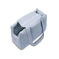 Borsa Cotone Urban Righe Azzurro