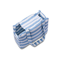 Borsa Cotone Premium Righe Larghe Azzurro