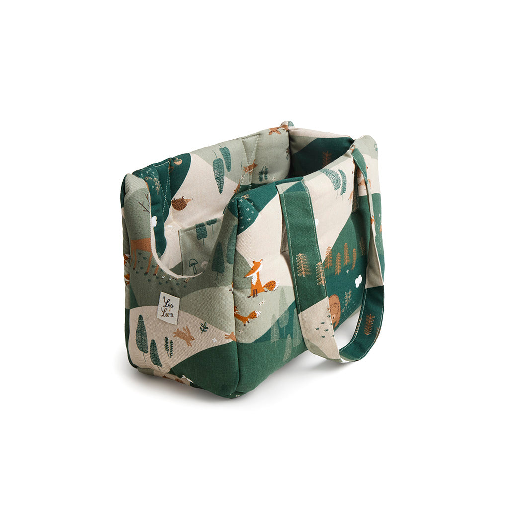 Panama Lovely Flower Blue Cotton Bag