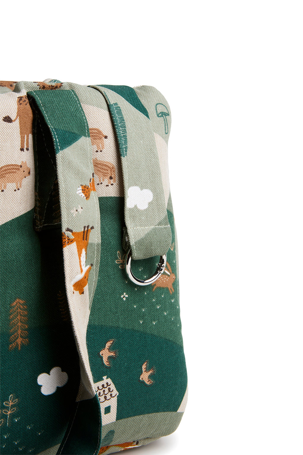 Panama Lovely Flower Blue Cotton Bag