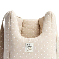 Borsa Cotone Panama Ecru' Pois Bianchi