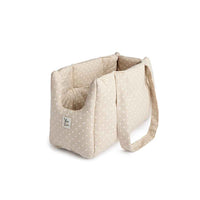 Borsa Cotone Panama Ecru' Pois Bianchi