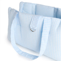 Borsa Cotone Vichy Azzurro