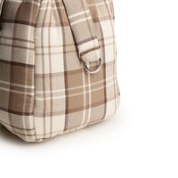Borsa Cotone Panama Scozzese Trama Nocciola