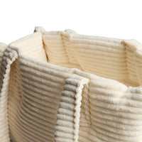 Borsa Velluto a Coste Panna