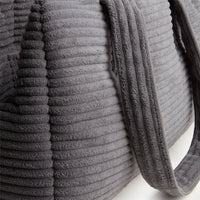 Borsa Velluto a Coste Grigio