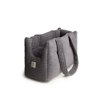Borsa Velluto a Coste Grigio