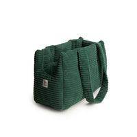 Borsa Velluto a Coste Verde