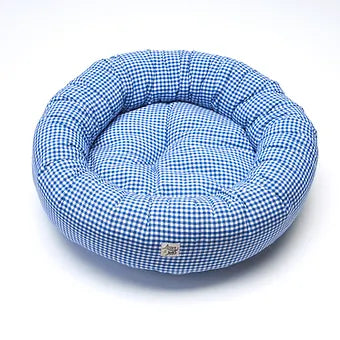 Cuccia Tonda Cotone Vichy Bluette