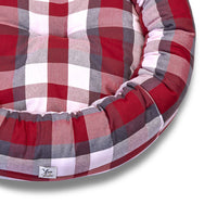 Cuccia Tonda Cotone Panama Scozzese Quadro Bordeaux