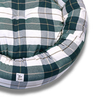Cuccia Tonda Cotone Panama Scozzese Trama Verde