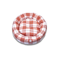 Scottish red cotton sofa