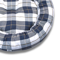 Cuccia Tonda Cotone Panama Scozzese Trama Grigio