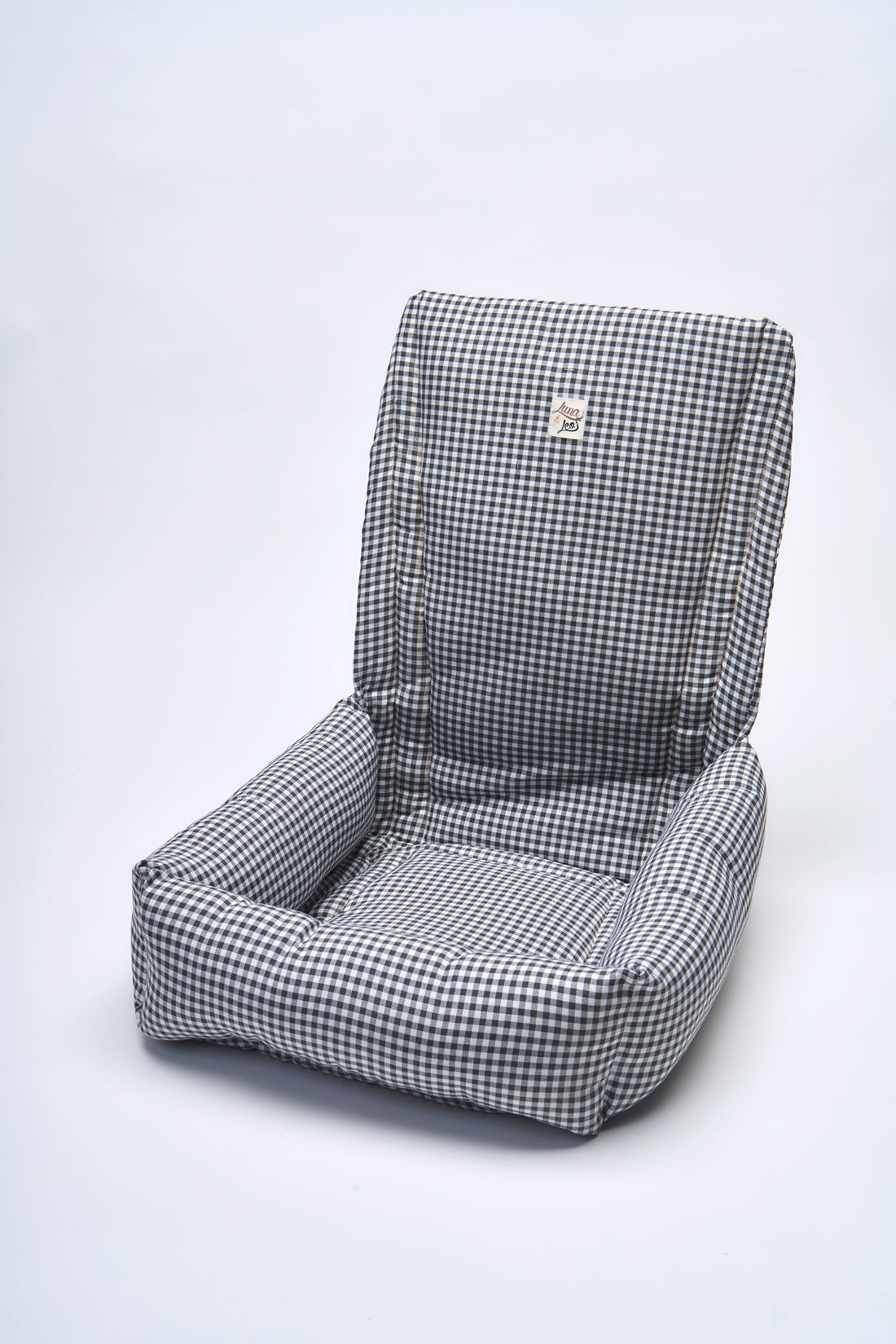 Seggiolino Auto Cotone Vichy Grigio