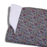 Materassino Sfoderabile Cotone Panama Lovely Flower Blu