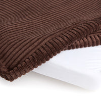 Materassino Sfoderabile Velluto a Coste Cioccolato
