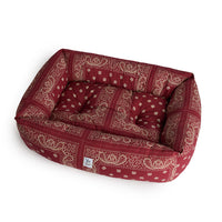 Cuccia Divanetto Per Cani Bandana Bordeaux | Made in Italy