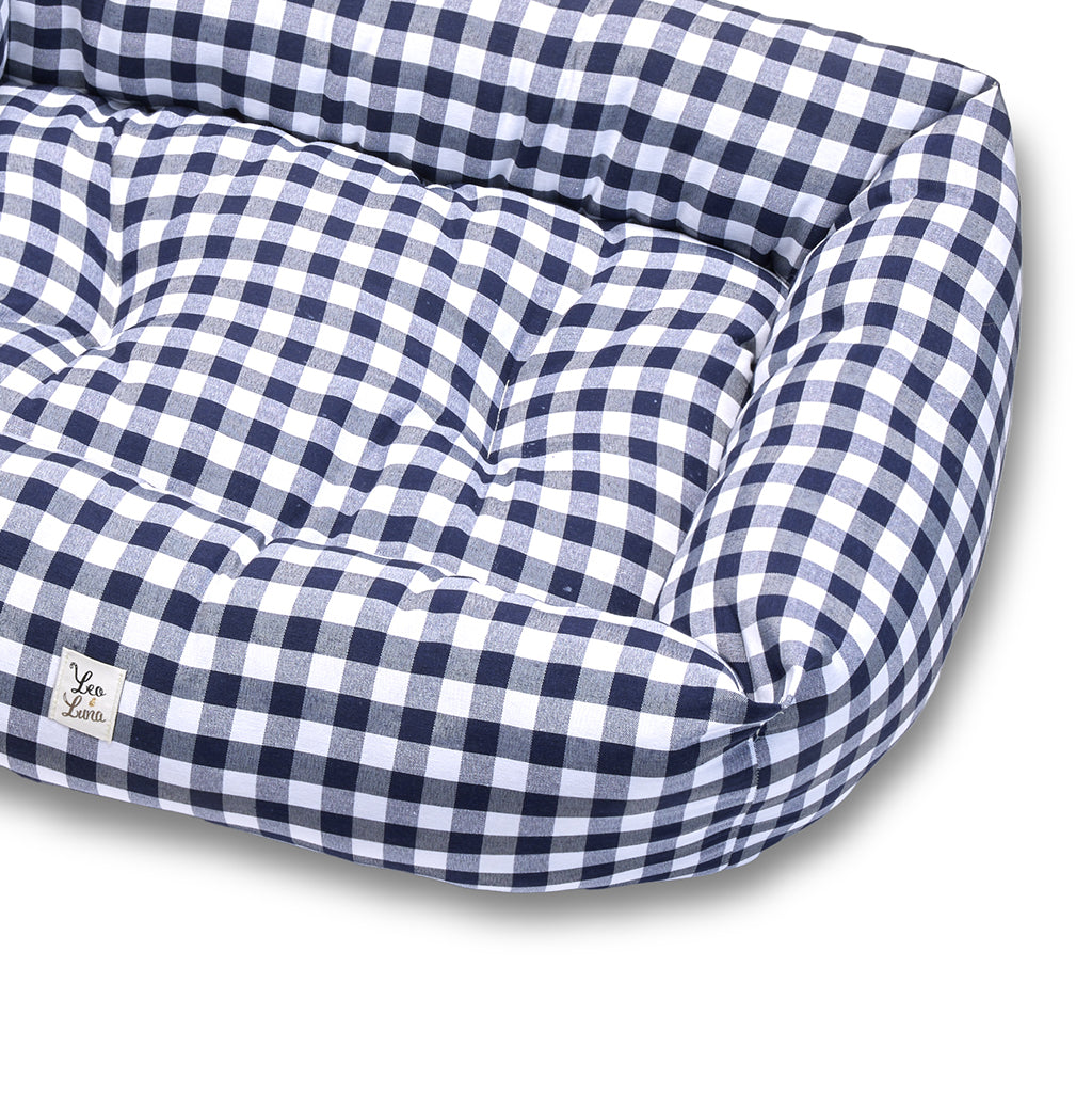 Divanetto Cotone Quadretto Navy