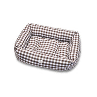 Divanetto Cotone Quadretto Marrone