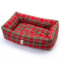 Scottish red cotton sofa