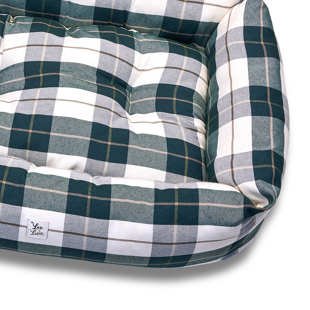 Scottish red cotton sofa